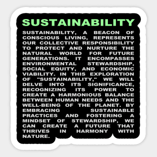 sustainability Sticker